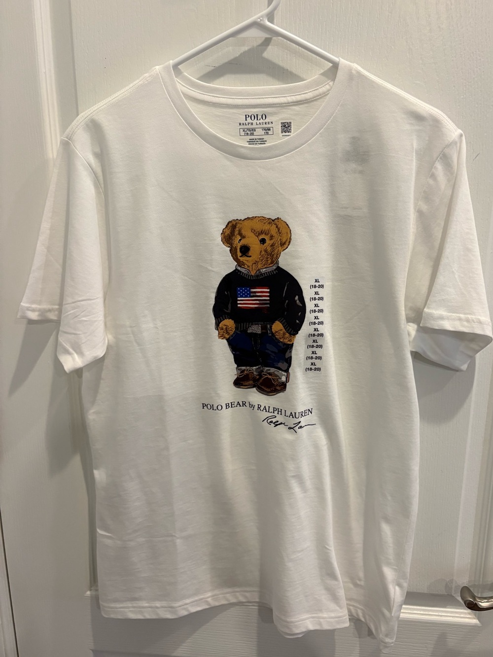 Ralph Lauren Boys Polo Bear Jersey T-shirt Size XL (18-20)